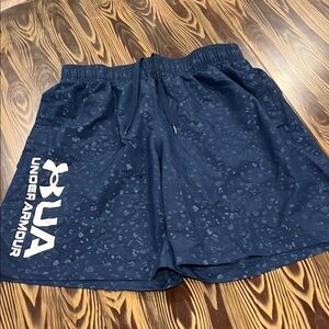 Under Armour Blue Athletic Shorts with Elastic Waistband